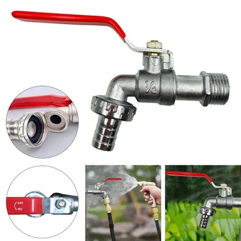 1/2 zoll Garten Bewässerung Messing Wasserhahn IBC Tank Wasserhahn Einzigen Auslass Ventil Ersatz Frostschutz