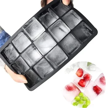 4/15 Grid Silikon Eiswürfel Form Große Quadratische Eiswürfel Tablett Form Eiswürfel Maker Ungiftig Langlebig