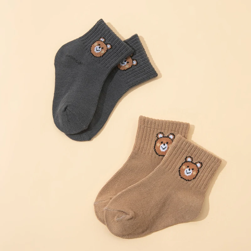 10 Paar süße kleine Bären, lässige, kurze, elastische Socken – Bild 5