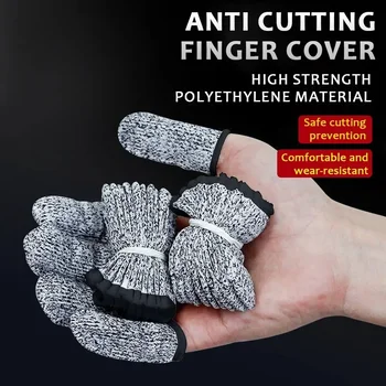 Schnittfeste Fingerabdeckungen der Stufe 5, flexible Sicherheits-Fingerspitzenhandschuhe, hochfeste