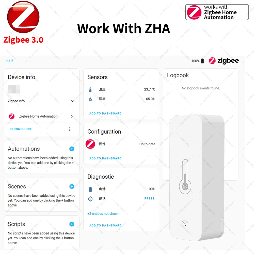 IP65 Zigbee-Sensor, Temperatur- und Luftfeuchtigkeitssensor – Bild 3