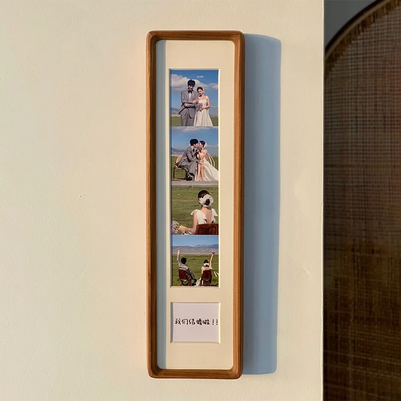 Langer Fotorahmen aus massivem Holz, kreativer Bilderrahmen – Bild 4