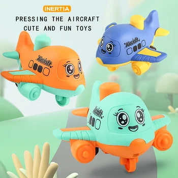 Press and Go Flugzeugspielzeug für Kleinkinder von 1-3 Jahren, Baby-Tier-Rennwagen, Spielfahrzeug-Set