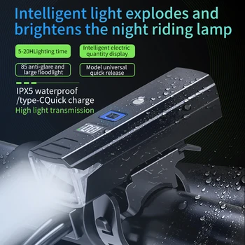 3000 Lumen Fahrrad Licht 2000 mAh Fahrrad Scheinwerfer Power Bank Taschenlampe Lenker USB Lade MTB Rennrad