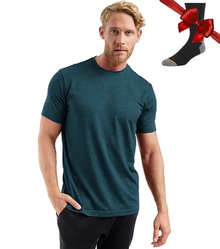 T-Shirt aus 100 % superfeiner Merinowolle, Basisschicht-Shirt für Herren, feuchtigkeitsableitend