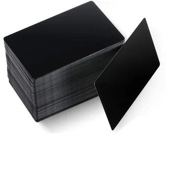Metall-Gravurrohlinge, Mehrzweck-Visitenkartenrohlinge aus Aluminium, 0,2 mm Dicke, für Graveur (100 Stück)