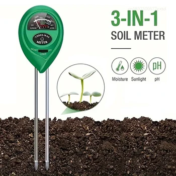 3-in-1-Boden-PH-Messgerät, Sonnenlicht, PH-Tester, Gartenblumen, Bodenfeuchtigkeitssensor, Messgerät