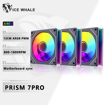 ICE Whale Prism 7 PRO ARGB PC-Gehäuselüfter 120 mm Infinity Mirror Design Motherboard Lighting Sync 4PIN PWM