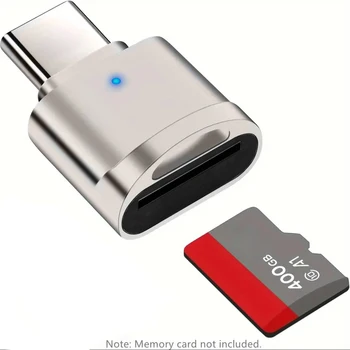 Typ-C-OTG-zu-TF-Adapter, Micro-SD-Speicherkartenleser, kompatibel mit Laptops, Tablets und Smartphones
