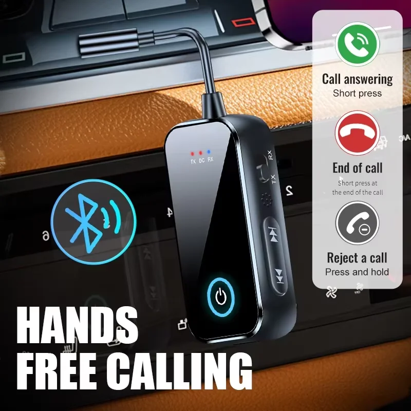 Bluetooth 6,0 AUX Audio Sender Empfänger 2 IN 1 Wireless – Bild 2