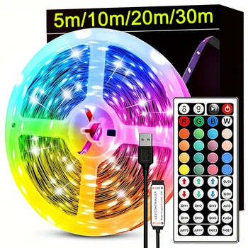RGB-LED-Streifenlichter mit Fernbedienung, Luces LED-Raumleuchte, USB, flexibles Band für Raumdekoration