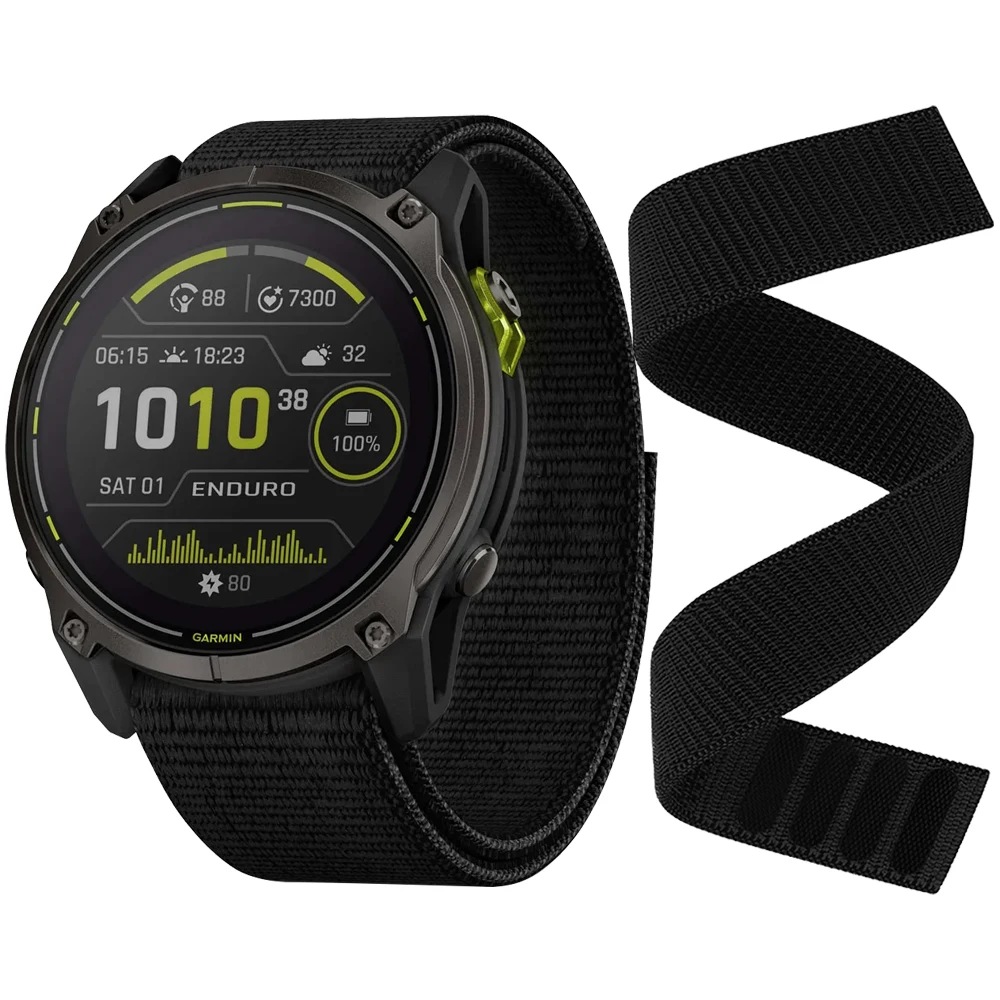 Hakenschlaufe 22 mm 26 mm Nylonarmband für Garmin Fenix 8 E 7