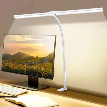 LED-Schreibtischlampe, Doppel-/Einzelkopf-Architekt-Schreibtischlampen, Büro, augenschonende