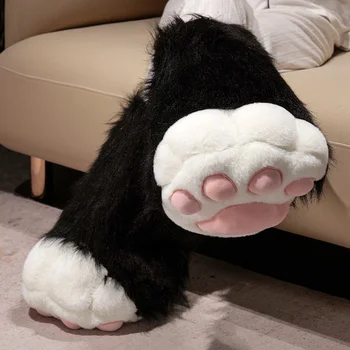 Fursuit Pfotenhandschuhe Stiefel Riesiges tragbares Flügelzubehör Plüschtiere Pelzige Cosplay Katze