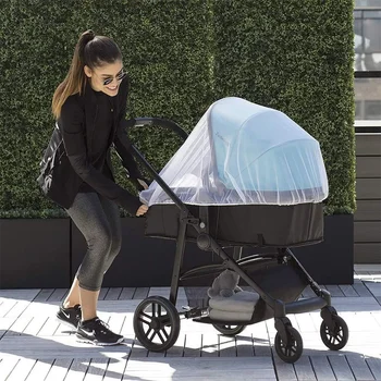 Moskitonetz für Kinderwagen, tragbares Mini-Kinderbettnetz, waschbar, feinmaschige Abdeckung mit elastischem