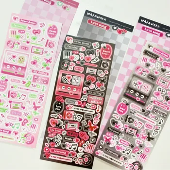 SCRAPBOOK Musik dekorative Aufkleber koreanische DIY Telefon Gepäck Motorrad Laptop Flocken Idol Karte Deco