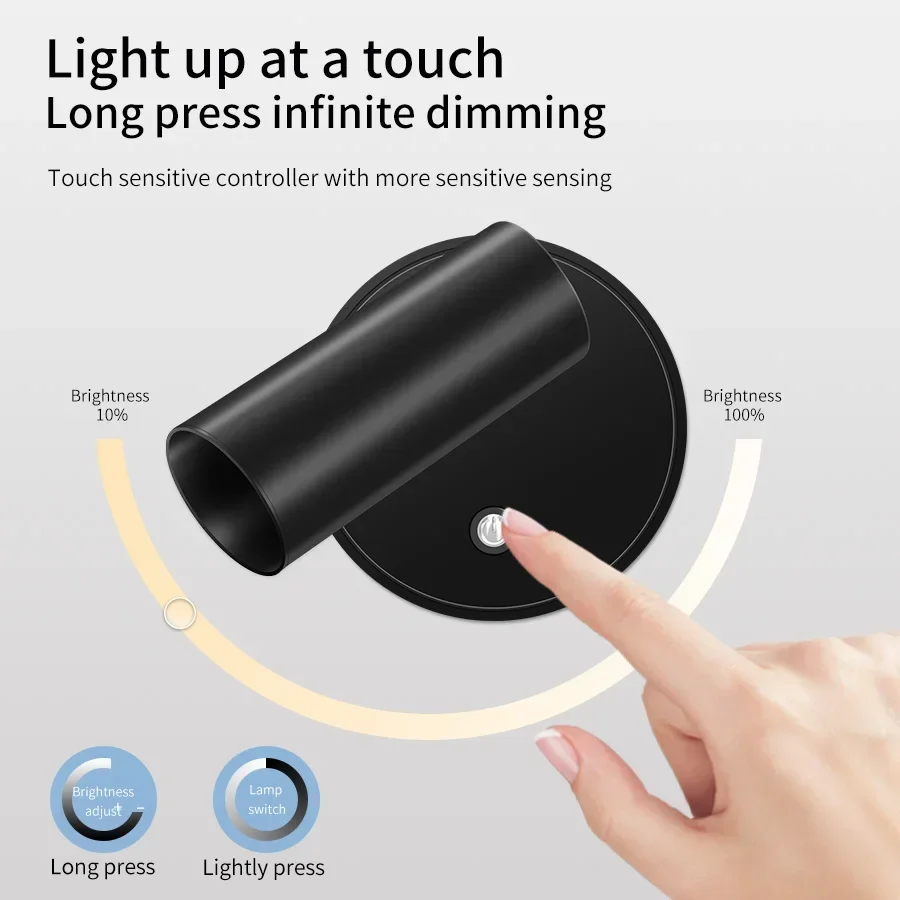 Wiederaufladbare LED-Wandleuchte, Touch-Nachtlichter – Bild 2