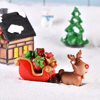 Landschaft Puppenhaus Ornament Home Dekorationen Hirsch Fee Garten Weihnachtsmann Weihnachtsfiguren Miniatur