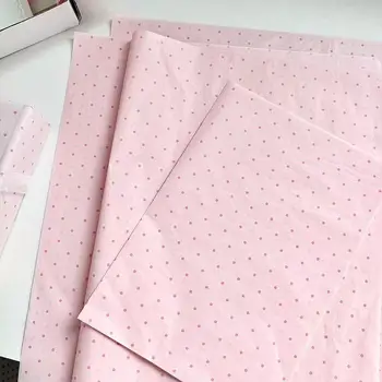 Ins Pink Polka Dot Sydney Papier Geschenkpapier, kleines Geschenkpapier für frische Blumenstrauß