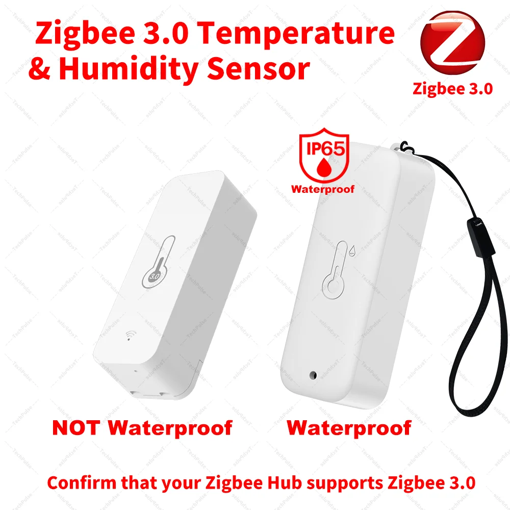 IP65 Zigbee-Sensor, Temperatur- und Luftfeuchtigkeitssensor
