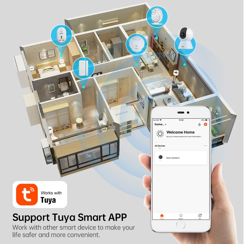 Kerui 3mp tuya smart mini wifi ip kamera innen wireless home – Bild 5