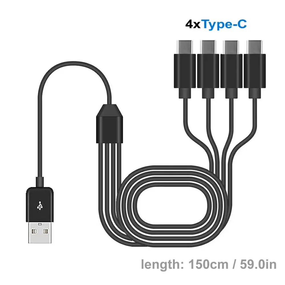 20 cm kurzes USB-Multi-Ladekabel, 4-in-1, mehrere Typ – Bild 4