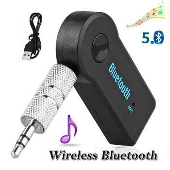 2-in-1 kabelloser Bluetooth 5.0-Empfänger-Adapter, 3,5-mm-Buchse für Auto, Musik, Audio, Aux, A2dp