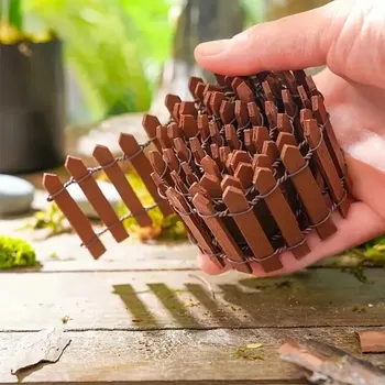Mini-Zaun, Garten- und Bonsai-Dekoration, Märchen-Gartenzaun, Holzdekoration, DIY HandcraftProject