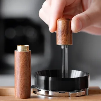 Edelstahl Kaffee Pulver Tamper Espresso Pulver Rührer Distributor Leveler WDT Werkzeuge Cafe Rühren Barista