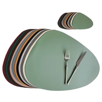 Esstisch-Tischsets, waschbare grüne Tischsets für quadratischen runden Tisch für Küche, Terrasse, Tischsets