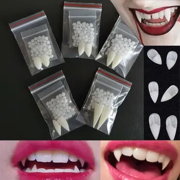 Halloween-Dekoration, Vampirzähne, Zahnersatz, Requisiten, Halloween-Cosplay-Requisiten, falsche Reißzähne