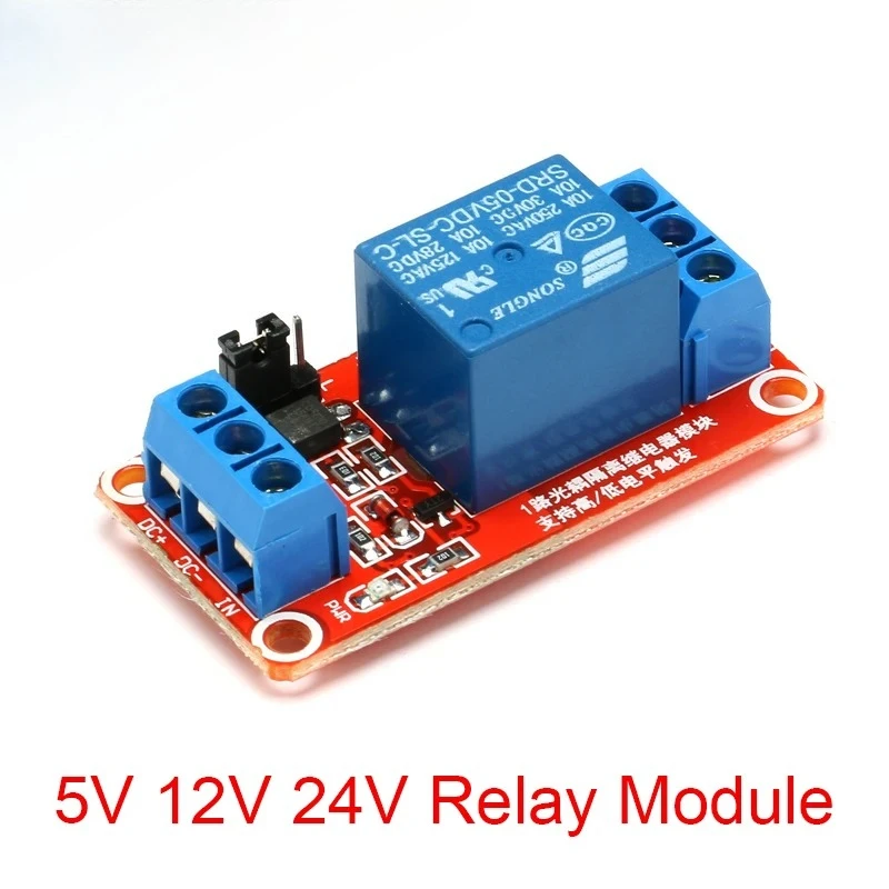 1-Kanal 5V 12V 24V Relaismodul-Board Shield mit Optokoppler