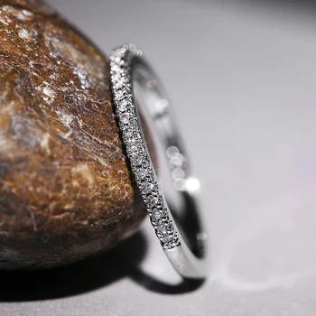 925 Sterling Silber Kristall Hochzeit Verlobung ringe für Frauen Mädchen Modeschmuck Valentinstag Geschenk