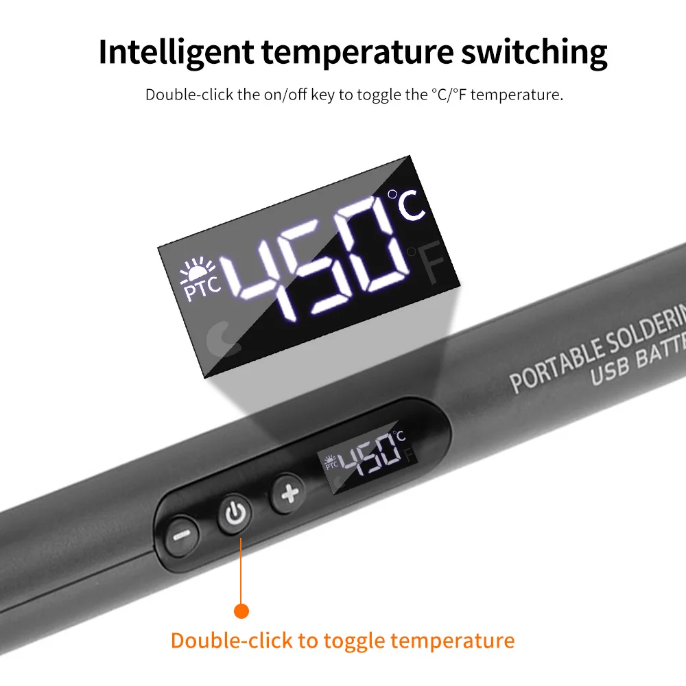 USB Einstellbare Temperatur Lötkolben Mini Lötkolben Set – Bild 6