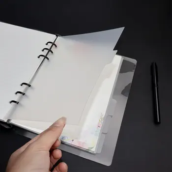 Transparenter Papier-Indexteiler, A5, A6, 6 Löcher, für Binder, Planer, Notizbuch, Schreibwaren, Notizbuch