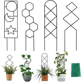Klettern Anlage Spalier Anlage Unterstützung Garten Stake Stehen Klettern Rack Eisen Blume Spalier Rahmen