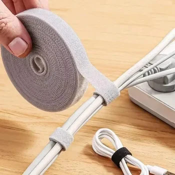 1/5M Kabel Organizer Kabel Management Draht Wickler Band Kopfhörer Maus Kabel Management Krawatten Schutz