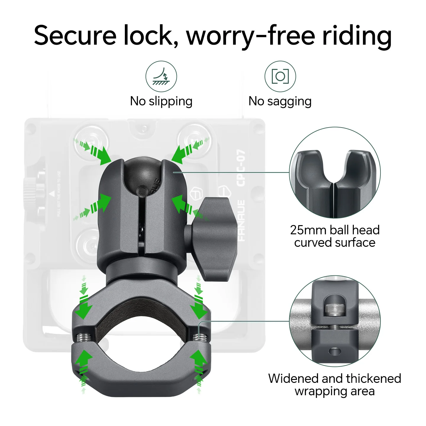 FANAUE Motorrad-Handyhalter, Verlängerung, Lenker, Reifen – Bild 5