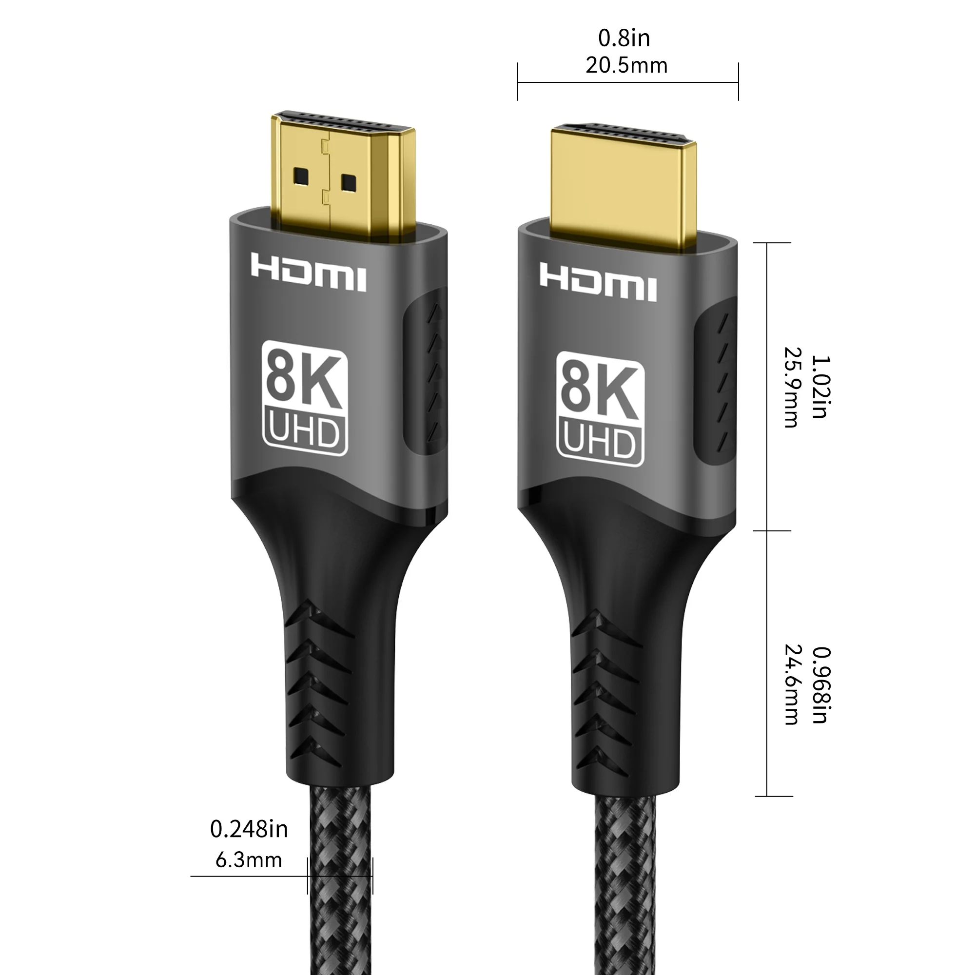 HDMI 2.1 Kabel 8K 60 Hz / 4K 120 Hz, 48 Gbit/s, ARC, HDR – Bild 6