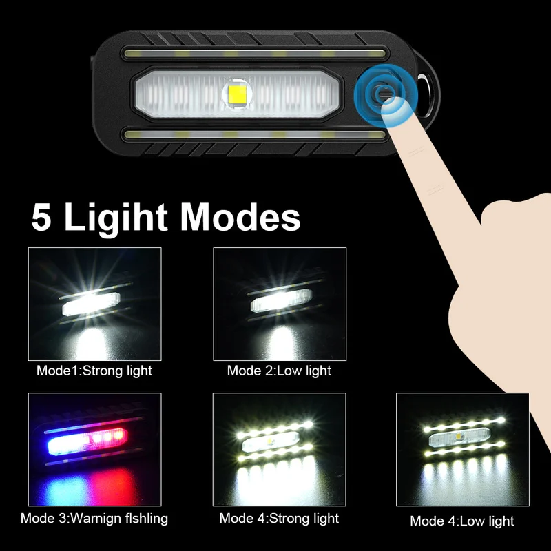 LED Rot Blau Vorsicht Notfall Polizei Licht mit Clip USB – Bild 4