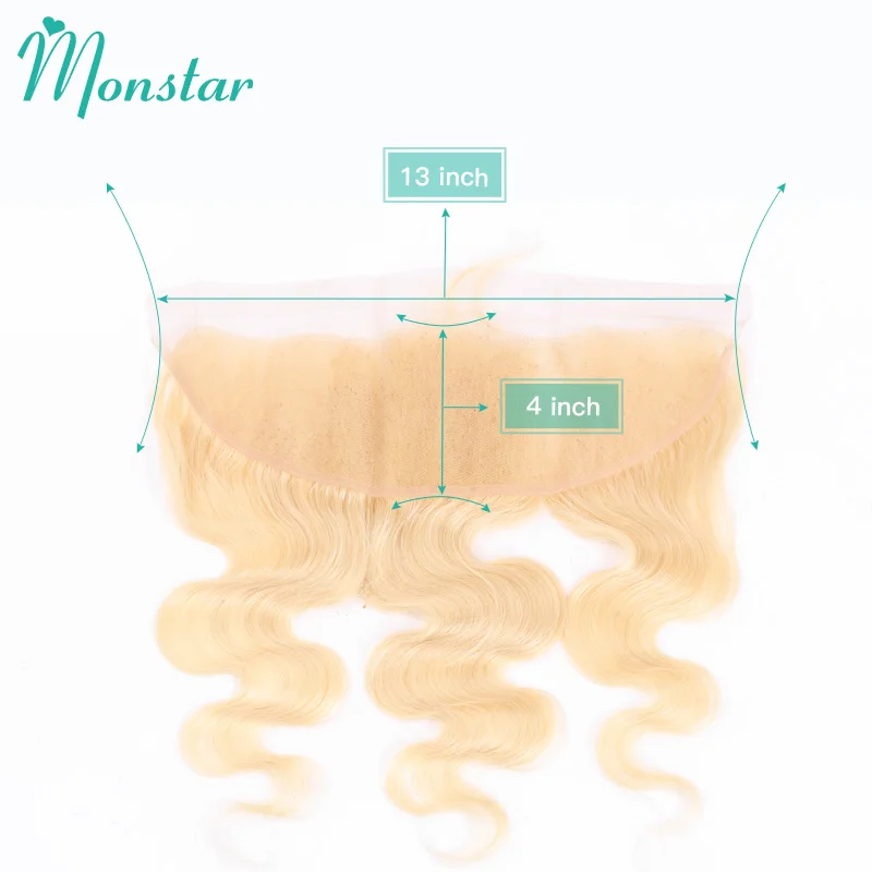 13x6 Spitze Frontal 613 Blonde Brasilianische Remy Echthaar – Bild 4