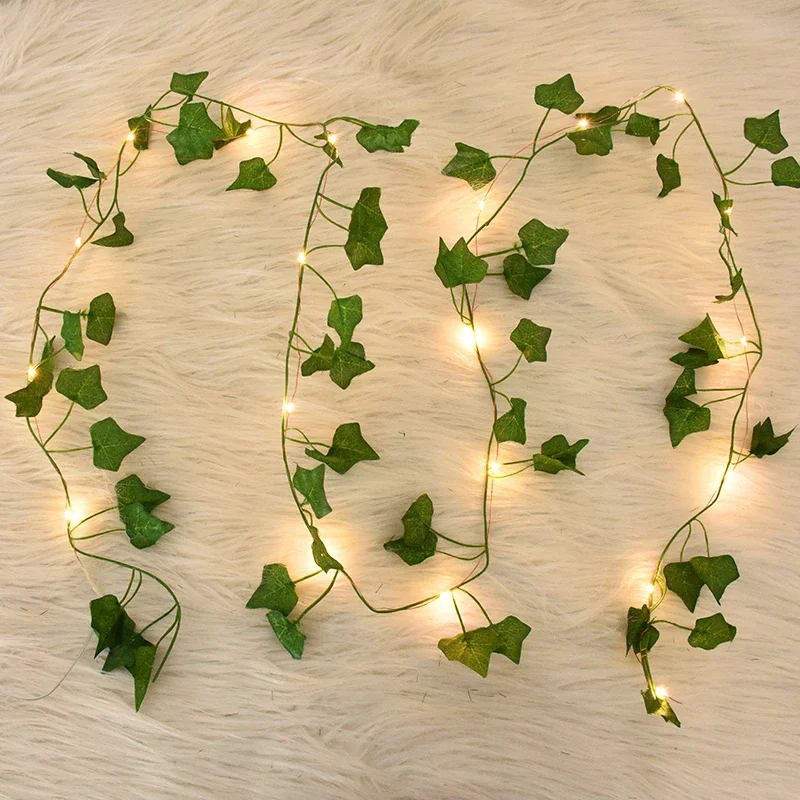 2/5/10M Seidenblätter Fake Creeper Green Leaf Ivy Vine – Bild 3