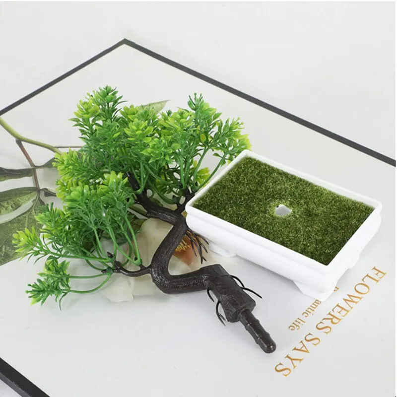 Garten arrangement ornamente kunststoff pflanzen bonsai klein – Bild 2