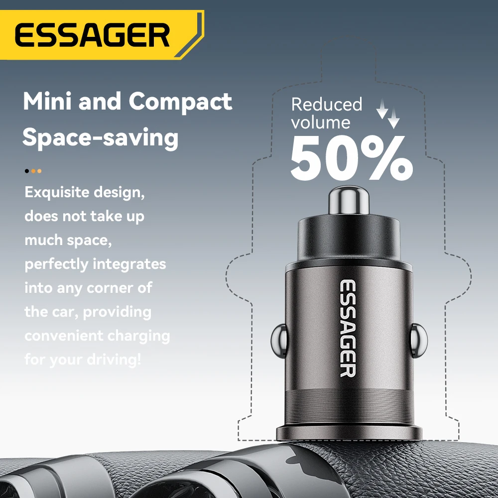 Auto-Ladegerät 45 W mit 2 Anschlüssen, USB-C PD und QC 3.0 – Bild 5