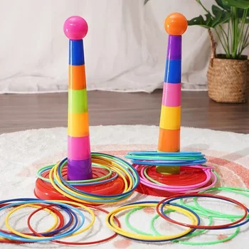 Kinder Werfen Kreis Spiel Ferrule Gestapelt Spielzeug Spaß Indoor Outdoor Eltern-kind-Interaktive Kreis