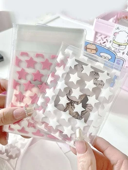 Klare Geschenk verpackungs tasche mit Stern-und Kreis druck-eine bequeme Möglichkeit, Ihr Zubehör zu lagern