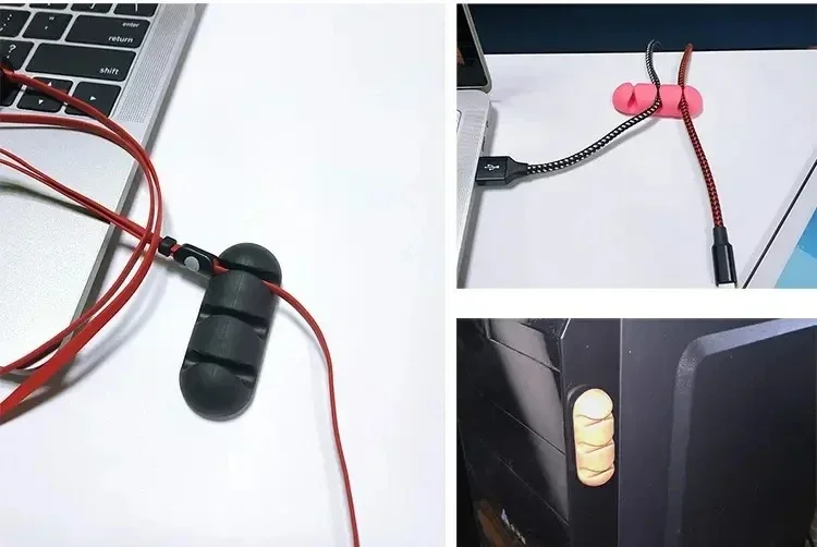 VIKEFON Kabel-Draht-Organizer, Silikon, USB-Kabelaufwicklung – Bild 5