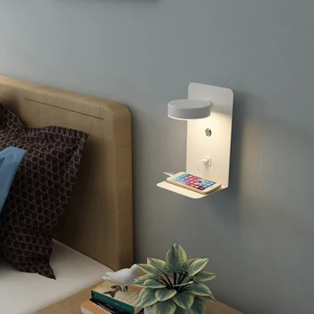 LED-Wand leuchte Innen Handy aufladen USB-Wand leuchten mit Schalter Schlafzimmer Nachttisch Lese lampen