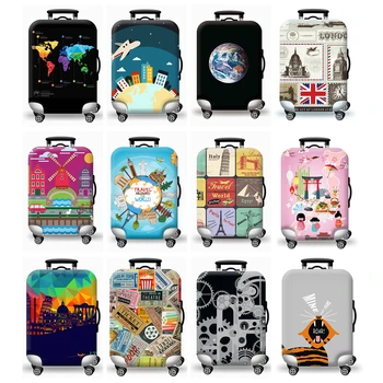 Heißer Dicke Elastische Welt Gepäck Schutzhülle Zipper Anzug für 18-32 Zoll Tasche Koffer Abdeckungen Trolley