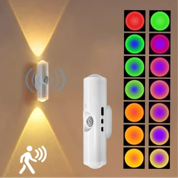 LED-Schrankleuchten, Bewegungsmelder, Umgebungslicht, magnetisch, RGB, wiederaufladbar